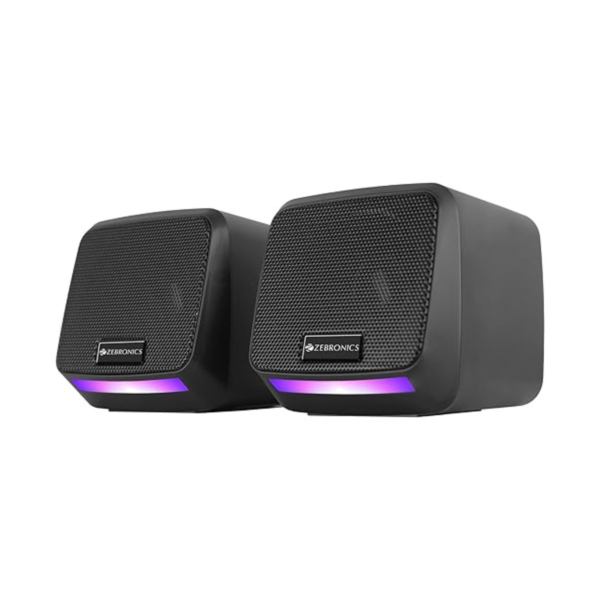 GPL Igloo 1, 2.0 USB Computer Speakers, 8 Watts, Multicolor LED, USB Powered, AUX, Volume Control Pod for PC, Laptops, Desktop