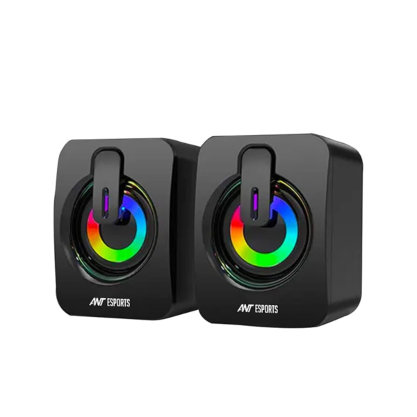 GPL Igloo 1, 2.0 USB Computer Speakers, 8 Watts, Multicolor LED, USB Powered, AUX, Volume Control Pod for PC, Laptops, Desktop